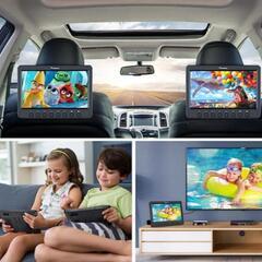 新品 ポータブル DVDプレーヤー&
ヘッドフォン 2台セット 
ヘッドレストモニター 
#HDMI入力 
#スマホ同期 
#車載モニター 