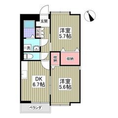 🔴群馬県邑楽郡明和町新里🔵間取り2DK賃料4,1万🟡ペット可物件...