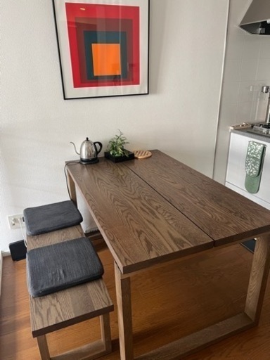MÖRBYLÅNGA Table, 140 x 85 cm and bench