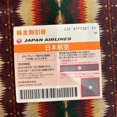 【ネット決済・配送可】日本航空　JAL 株主割引券
