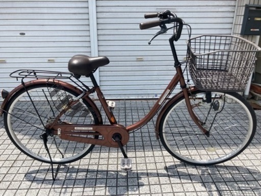 【26インチ自転車】美品❗️変速なし　鍵新品❗️スペアキーあり　大型フロントバスケット使用　若林自転車　膳所店　SALE中❗️