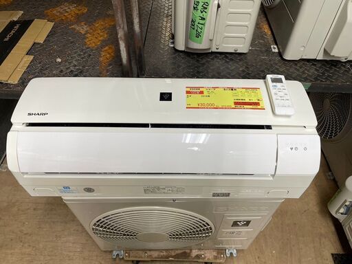 K04306　2019年製　シャープ　中古エアコン　主に6畳用　冷房能力　2.2KW ／ 暖房能力　2.5KW