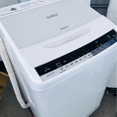 北九州市内配送無料　保証付き　日立 HITACHI BW-V80A W [ビートウォッシュ 全自動洗濯機 （8kg） ホワイト]