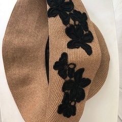 Athena New York アシーナニューヨーク アマンダ 黒レース 帽子 麦わら 