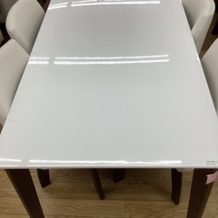 KF-58【新入荷　アウトレット】パラダイス/エナメル塗装　ダイニング5点セット　白×ブラウン