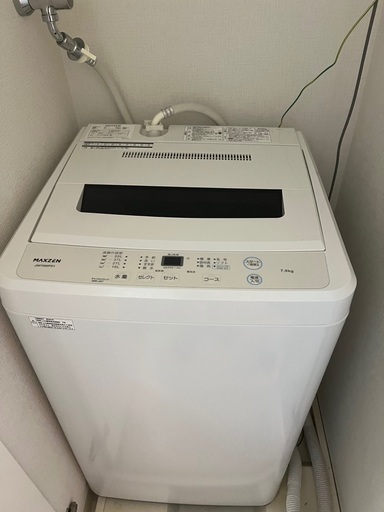 maxzen 2022年製　7kg 洗濯機 JW70WP01WH
