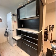 R066 最高級 古賀家具 大型キッチンボード、食器棚、幅174cm Used・キレイ