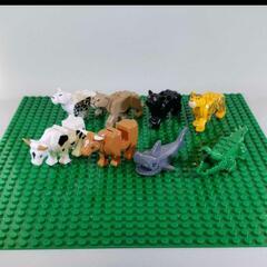 【互換品】動物８種類と基盤1枚セット。ブロック、おもちゃ、オモチャ