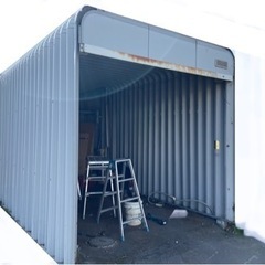 日江金属 簡易カスケード物置 セリエス シャッター仕様 幅197㎝ 中古品