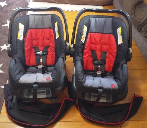 双子ちゃん必見！ダブルベビーカー ベビーシートセット