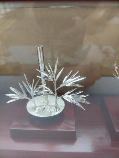 骨董品④ 純銀製 大渕武則 作 松竹梅 ケース付き 【公式通販】