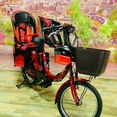 ❹ 5427子供乗せ電動アシスト自転車ヤマハ3人乗り対応20インチ