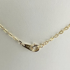 K18YG イエローゴールド 50cm 小豆ネックレス