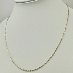 K18YG イエローゴールド 50cm 小豆ネックレス