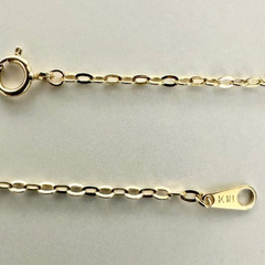 K18YG イエローゴールド 50cm 小豆ネックレス