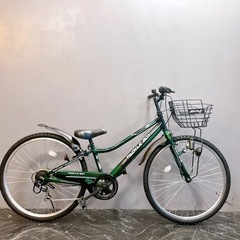 【14】子供用自転車 グリーン 26インチ