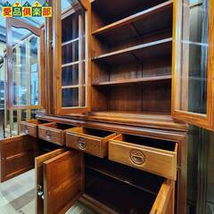 【愛品倶楽部柏店】花梨材 シノワズリ デザイン 大型4枚扉 飾り棚