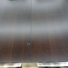 LOWYA ダイニングテーブルセット（ダークブラウン/ブラウン） 6人掛け（7点） 伸縮式 木製　札幌市清田区