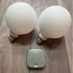 【美品】IKEAトロードフリ電球２コ、調光リモコン付き