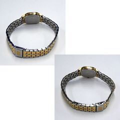 ジャンク 不動品 本物 OMEGA Seamaster クオーツ式 Cal.1426 3針 デイト ゴールド系文字盤 レディース オメガ シーマスター 腕時計 札幌市 清田区 平岡 Ｔ