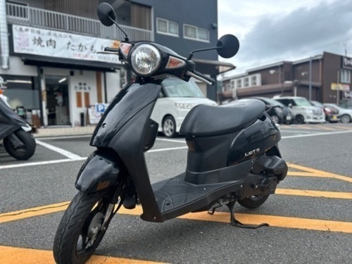 【美車•人気のブラック入荷❗️】スズキ　レッツ　CA4AA セル1発始動【新品ヘルメットプレゼント】