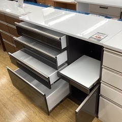 KF-64【新入荷　アウトレット】メビウス　エナメルトップ　キッチンカウンター　グレー KF-64【新入荷 アウトレット】メビウス エナメルトップ キッチン