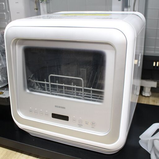 店S617)アイリスオーヤマ 食器洗い乾燥機 KISHT-5000-W 2020年製 工事不要 食洗機 キッチン家電 ホワイト