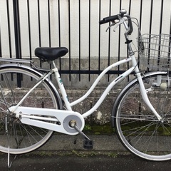 整備・美品車＞シティサイクル 26インチ自転車・変速なし ホワイト LED