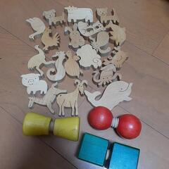 木のおもちゃ　パズル積み木