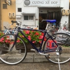 🎏🎏 クロスバイク 自転車 青 700x28c 7変速 シマノ 配達可能 - 自転車