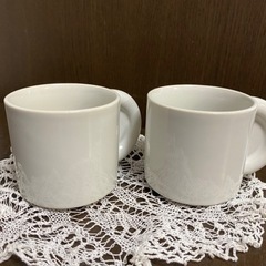 Adam&Eve コーヒーカップ2個セット　白　食器