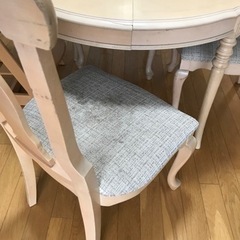 k035r114 LYNN HOLLYN/リン・ホーリン社 学習デスク・チェア Lynn Hollyn リンホーリン ダイニングセット(テーブル+チェア4脚)