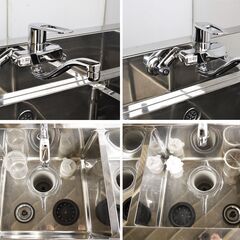 ジモ取引終了11/12】≪yt731ジ≫ ステンレス製 作業台付2槽