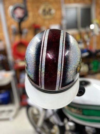 コルク半 Kawasaki フレア コルク半 ヘルメット 旧車會 暴走族 ZZ