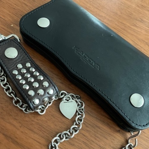 中古カドヤ財布　チェーンティファニー 改造品