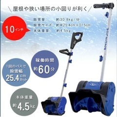 【ネット決済・配送可】バッテリー式除雪機　snow joe