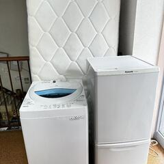 M8 家電セット 一人暮らし 千葉/東京 送料無料 Panasonic 冷蔵庫　東芝 洗濯機　Sベッドマットレス　3点セット