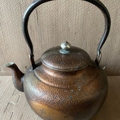 銅やかん　鎚起銅器　銅瓶　水注(水差)　昭和レトロ　古道具　骨董品