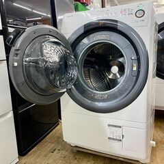地域限定送料無料 美品【 SHARP 】シャープ 洗濯7.0㎏/乾燥3.5㎏ ドラム式