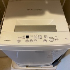 東芝　TOSHIBA 洗濯機4.5kg 【使用年数:1年】