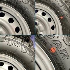 ㊿新品ヨコハマゴツゴツタイヤ4本と中古テッチンホイールとナット付