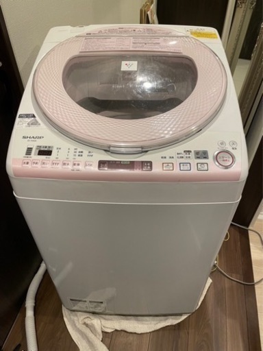 シャープ製　洗濯機　プラズマクラスター２０１４年製　8ｋ