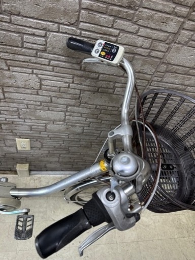 C842☆整備済み 中古電動自転車☆Panasonic ビビDX 【26インチ ライム