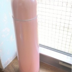 薄ピンクのステンレススリムボトル 500ml 水筒