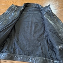バーバリーブラックレーベル☆ラムレザーライダースジャケット