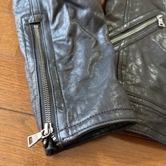 バーバリーブラックレーベル☆ラムレザーライダースジャケット