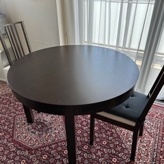 IKEA 丸テーブル　伸縮式　差し上げます　0円