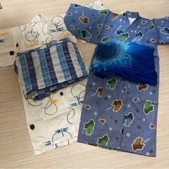 3〜4歳 男の子浴衣と帯、甚平セット（中古品）【値下げ】