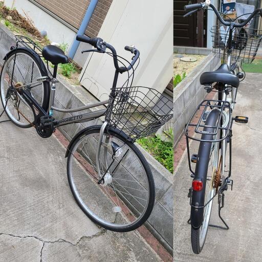 27インチ　7段ギア　オートライト　シティサイクル　ママチャリ