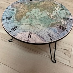 アンティーク　世界地図テーブル